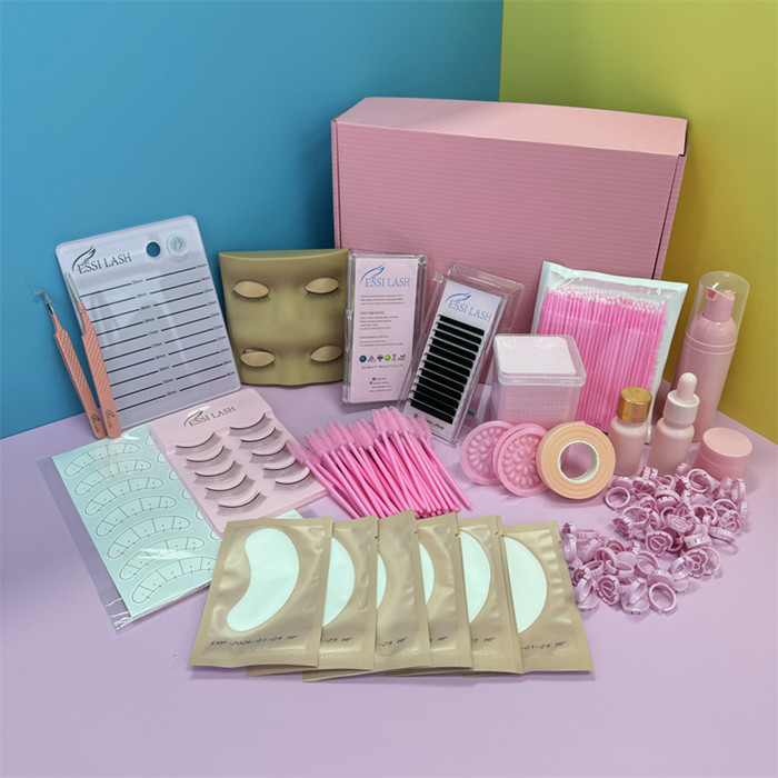 Lash Training Kits Wholesale Lash Extensions Supplies For Starter Training Kits Black/Pink Color