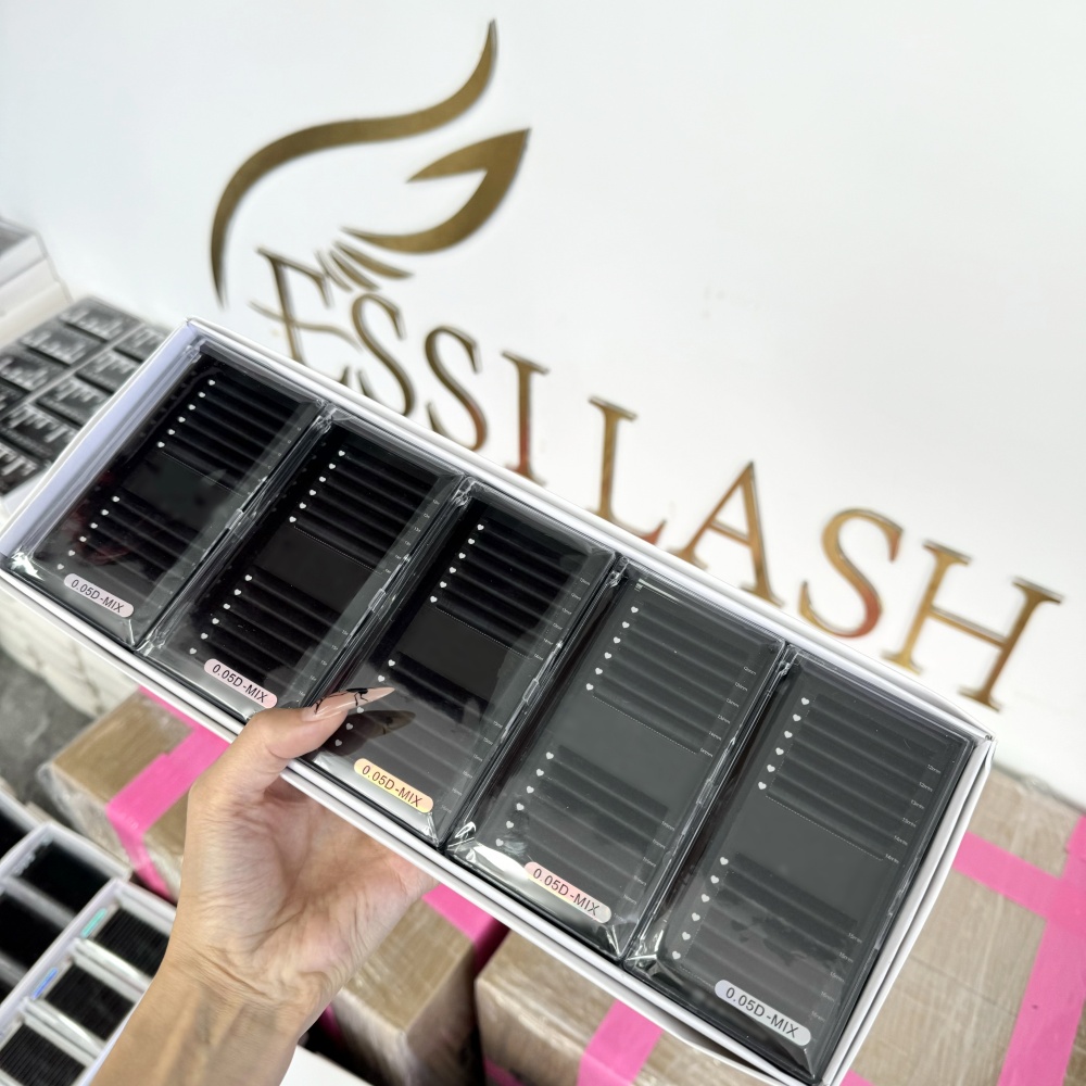 Custom Logo Eyelash Extensions Softest Cashmere Matte Black Lash Trays Various Boxes for Your Choice